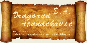 Dragorad Atanacković vizit kartica